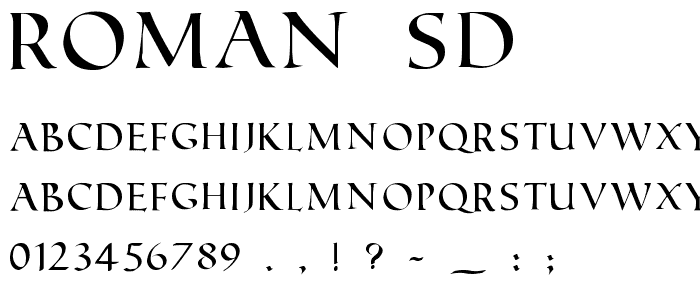 Roman SD font